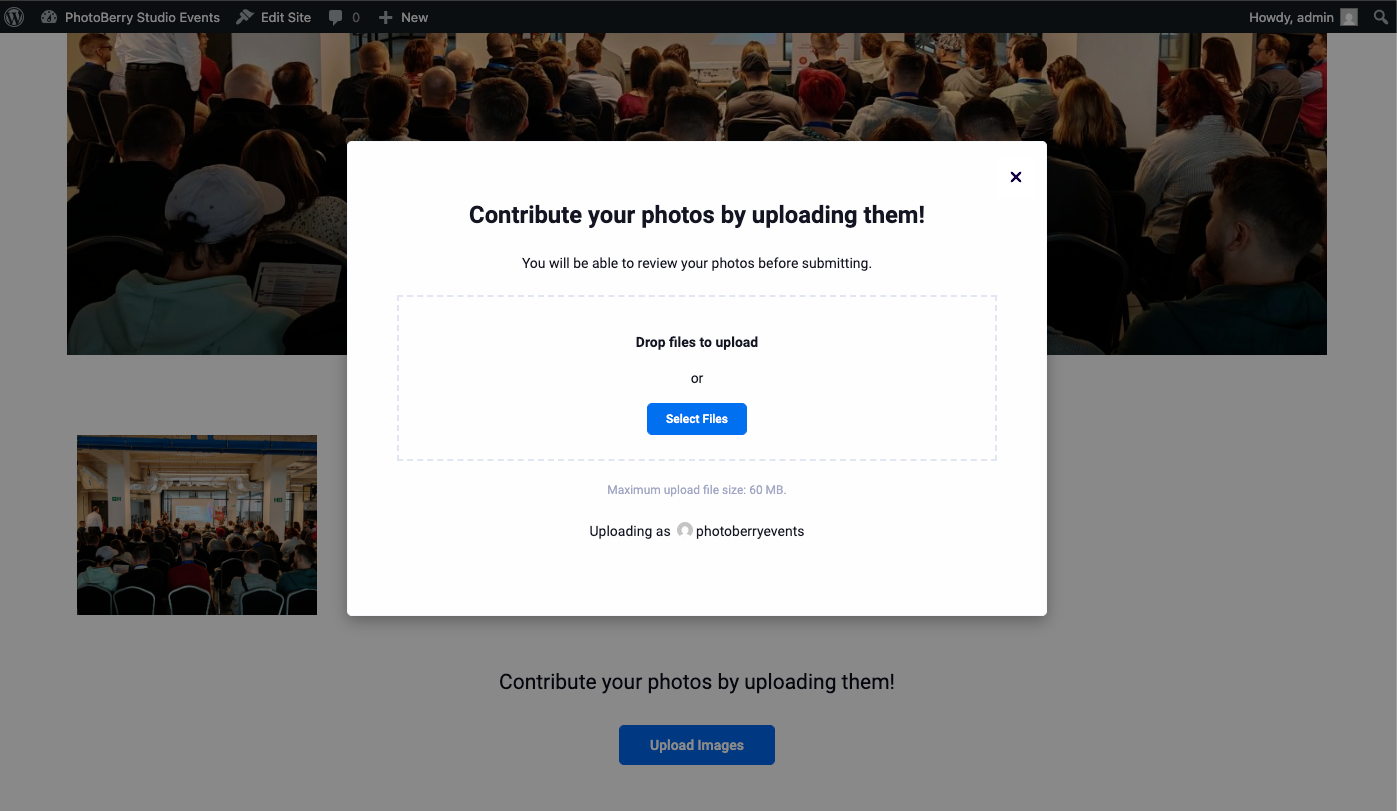 Wspólna galeria uczestników WordCamp stworzona z PhotoBerry Studio